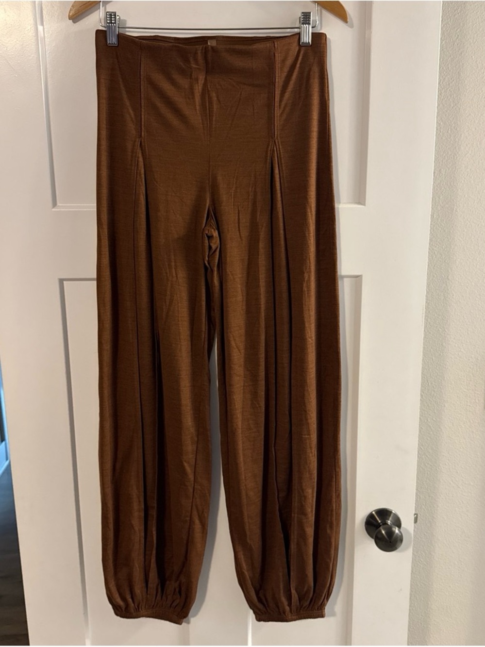 FP movement Women’s Brown Elastic-Hem Wide Leg Pants